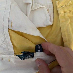 Yellow J Crew Mens Pants
